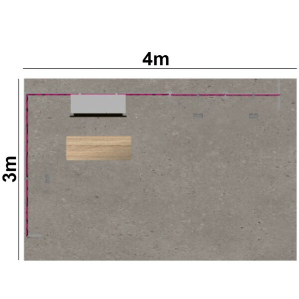 Stand 12m² avec un comptoir et un écran – Image 2