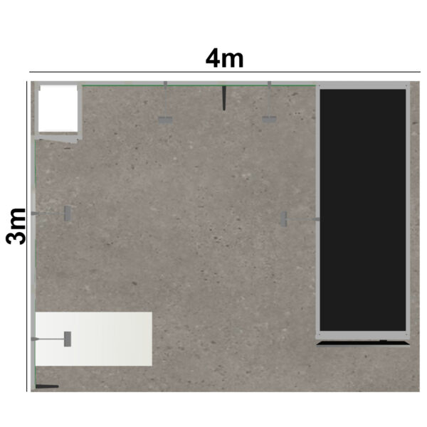 Stand 12m² avec une arche, une petite réserve et une console – Image 3