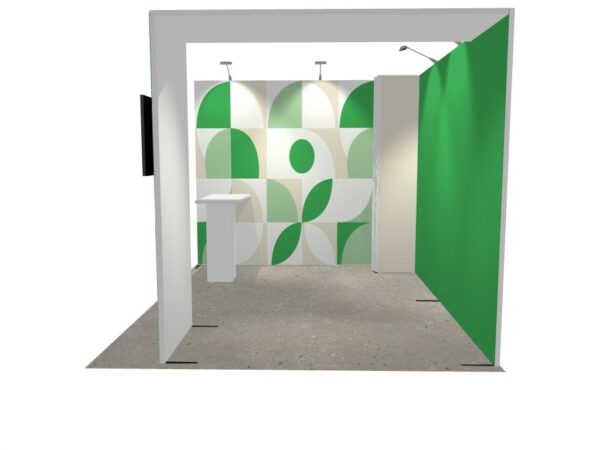 Stand 12m² avec une arche, une petite réserve et une console – Image 2