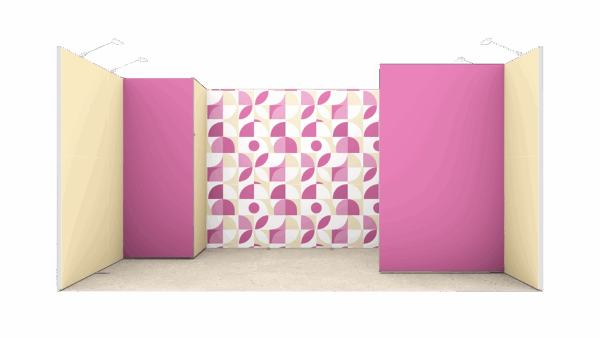 Stand 15m² avec une réserve et une cloison