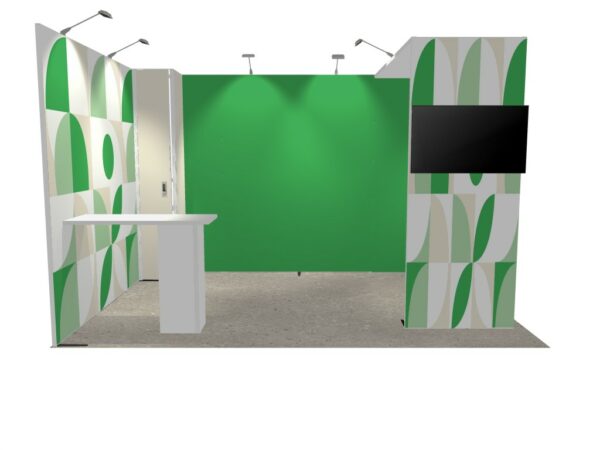 Stand 12m² avec une arche, une petite réserve et une console – Image 4