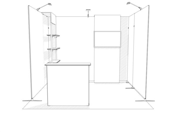 Stand 9m² avec un comptoir et un écran – Image 4