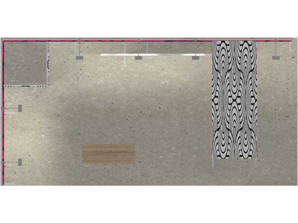 Stand 18m² avec une réserve réhaussée, une arche et un comptoir – Image 5