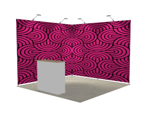 Stand 9m² avec un comptoir
