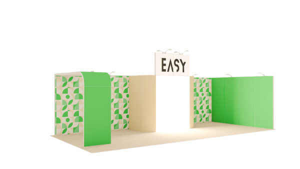 Stand 36m² avec une arche et une réserve