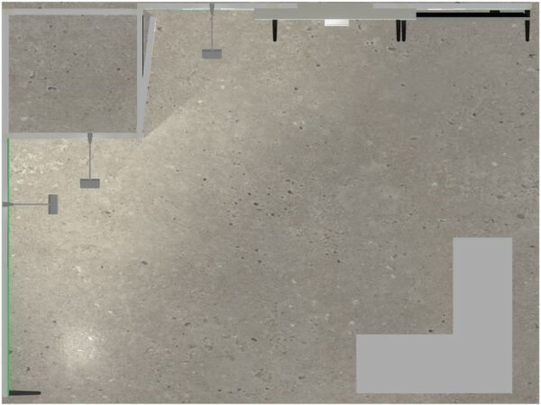 Stand 12m² avec une enseigne lumineuse, une réserve et un double comptoir – Image 5
